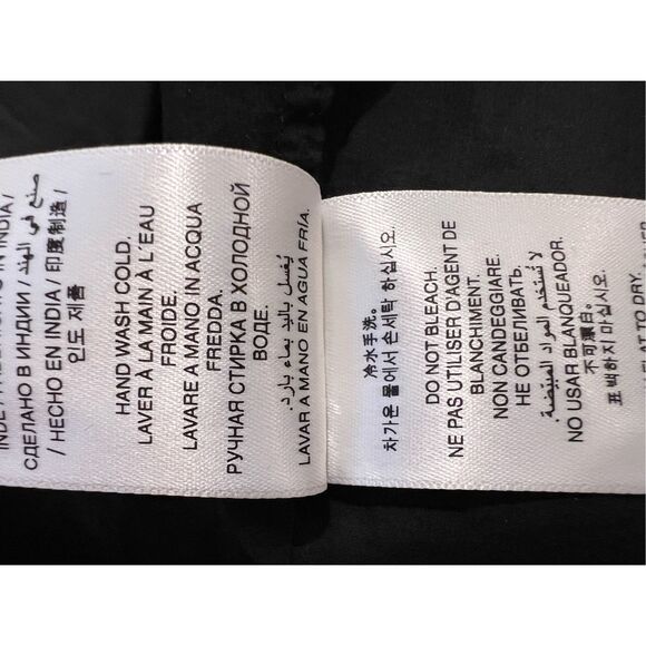 Doen Women's Black Puff Sleeve Ruffle Smocked Ischia Poplin Dress Large NWOT - Picture 16 of 16